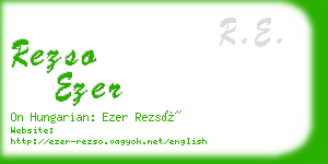 rezso ezer business card